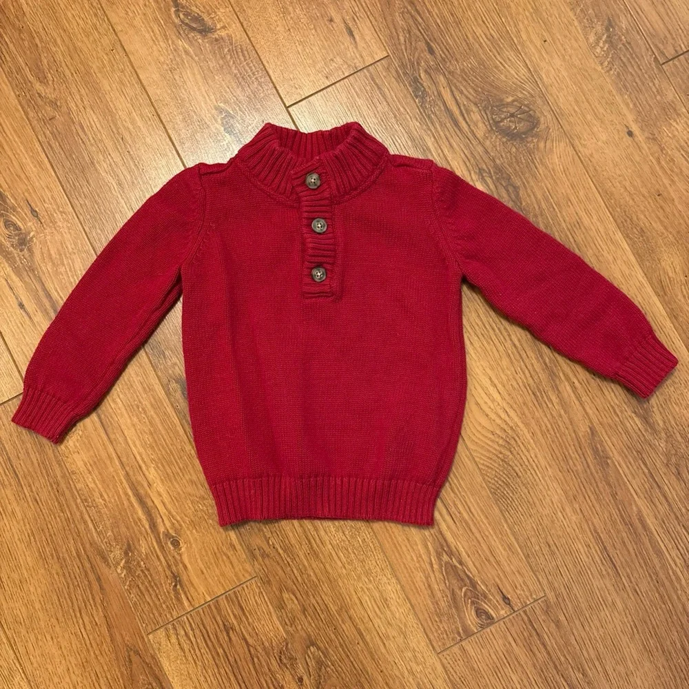 Carter's Boys Red Button Sweater. Size 2T